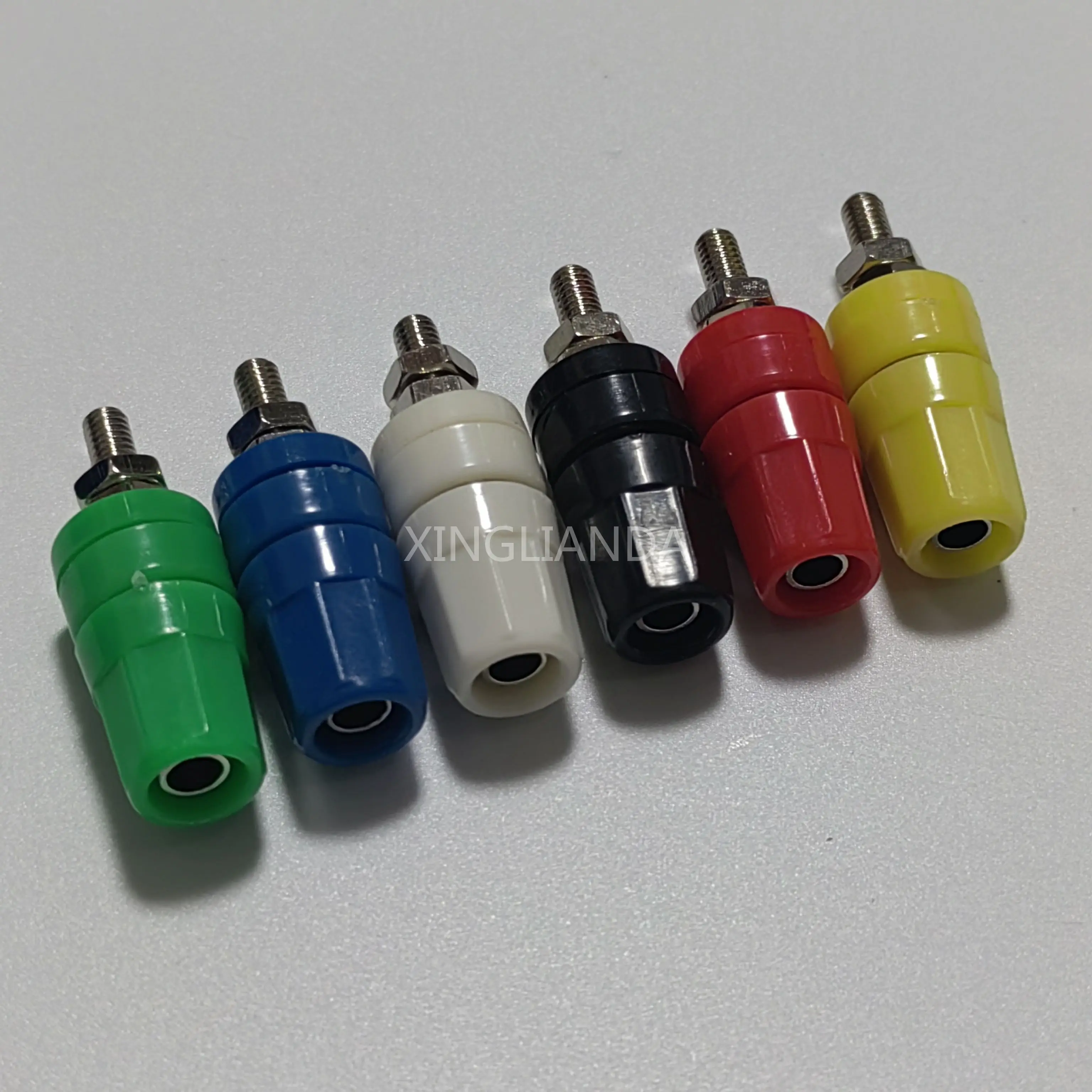 30PCS/Lot M4*36 Banana Socket Pure Copper Wiring Column 4mm 20A Terminal Plug Grounding Column