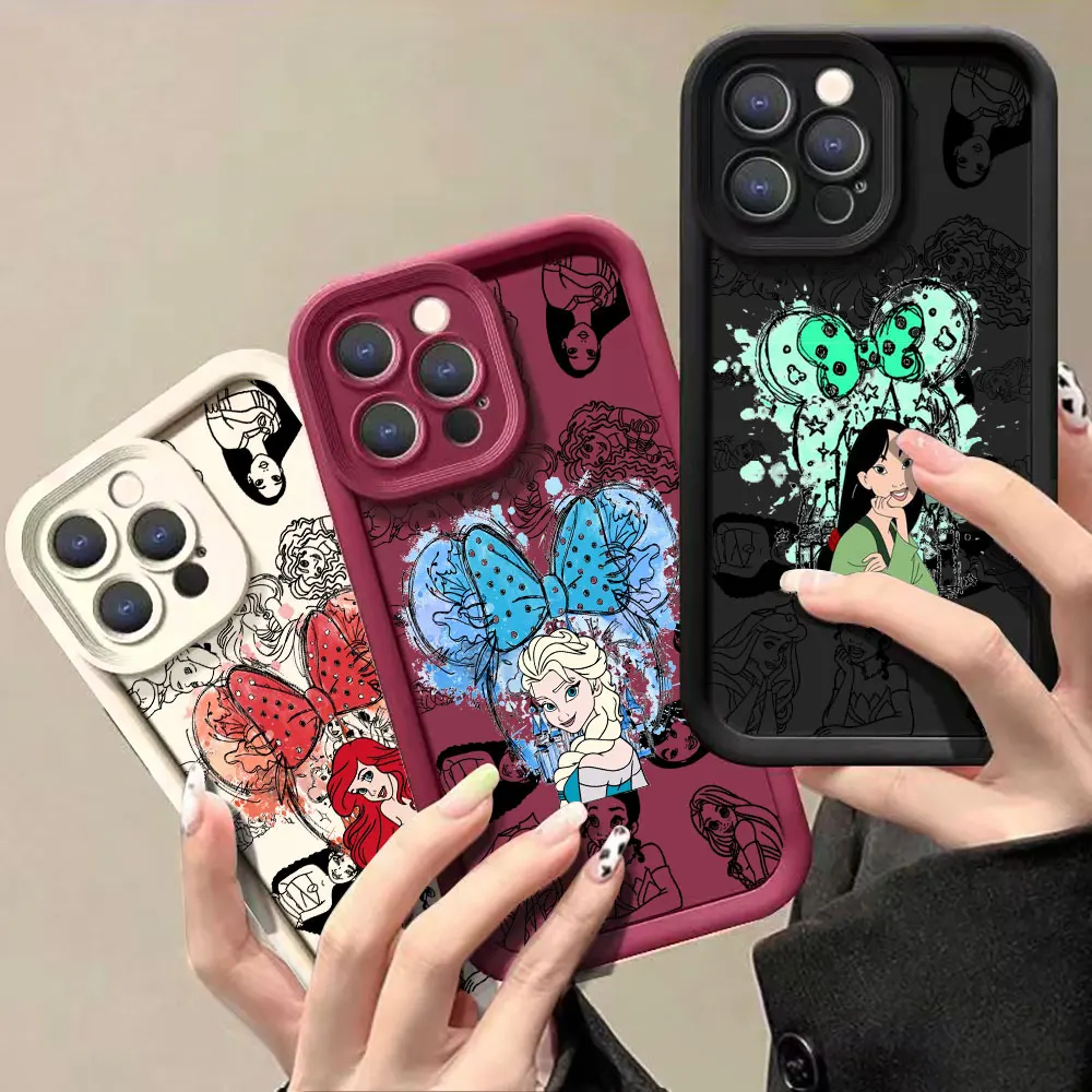 Чехол с диснеевскими принцессами lsa Mulan Ariel для Huawei P50 P40 P30 Mate 40 30 20 Nova Y70 Y70S 10 10SE 9 Honor 50 50SE PRO, чехол с жидкостью