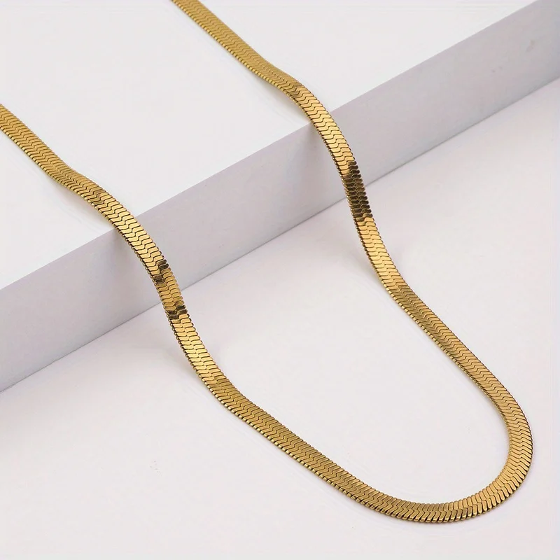 1Pc Trendy Blade Chain Domineering Clavicle Chain Cuban Necklace Couple Necklace