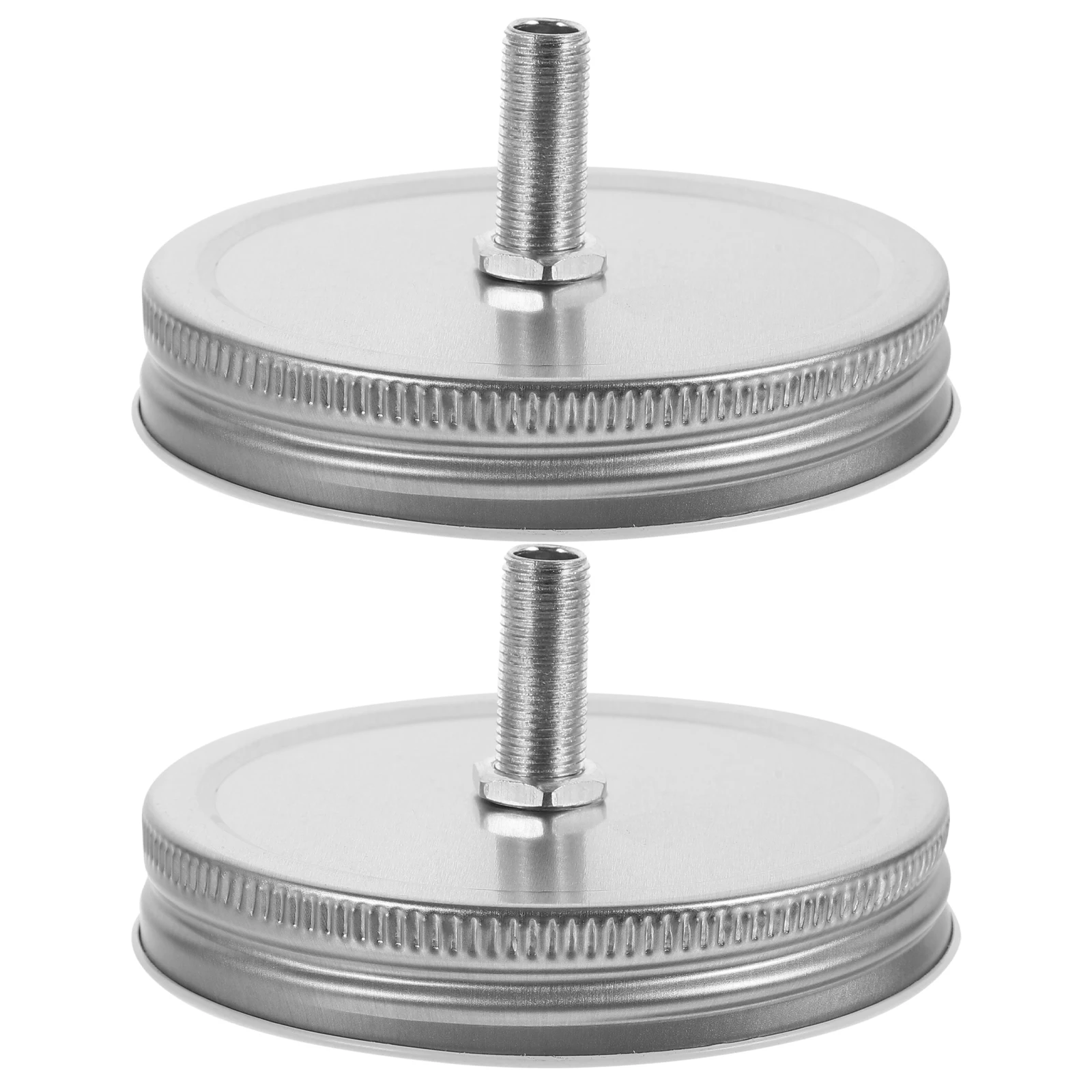 

2Pcs Oil Lamp Covers Stainless Steel Mason Jar Lids High Temperature Resistance Corrosion Proof Smooth Edge Portable