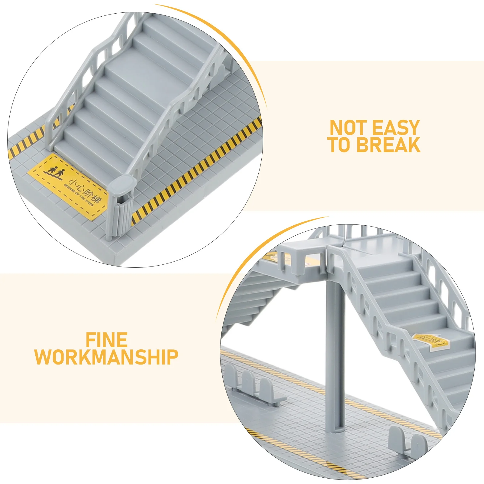 Auto montar plástico pedestre passarela cidade tráfego areia mesa kit layout ferroviário em miniatura passarela aérea ornamento