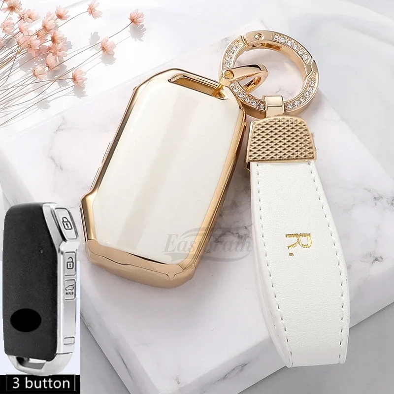

Car TPU Key Case Cover Bag For KIA Seltos Sportage Ceed Sorento Cerato KX5 KX-CROSS Forte K3 K5 Opatima Soul Accessories 2022