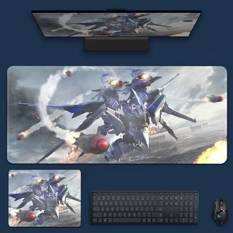 Boys Office Leather Mouse Pad Oversized Mecha Gaming Computer Keyboard Pad Boys Gundam Non-slip Multi-size Convenient Mouse Pad