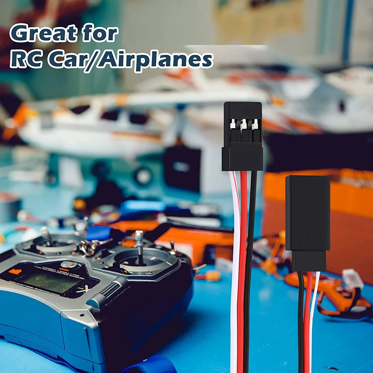 ABUM-15 Pieces Servo Wire Model Aircraft Extension Line Servo Extension Male To Female Cable (11.8 Inch)