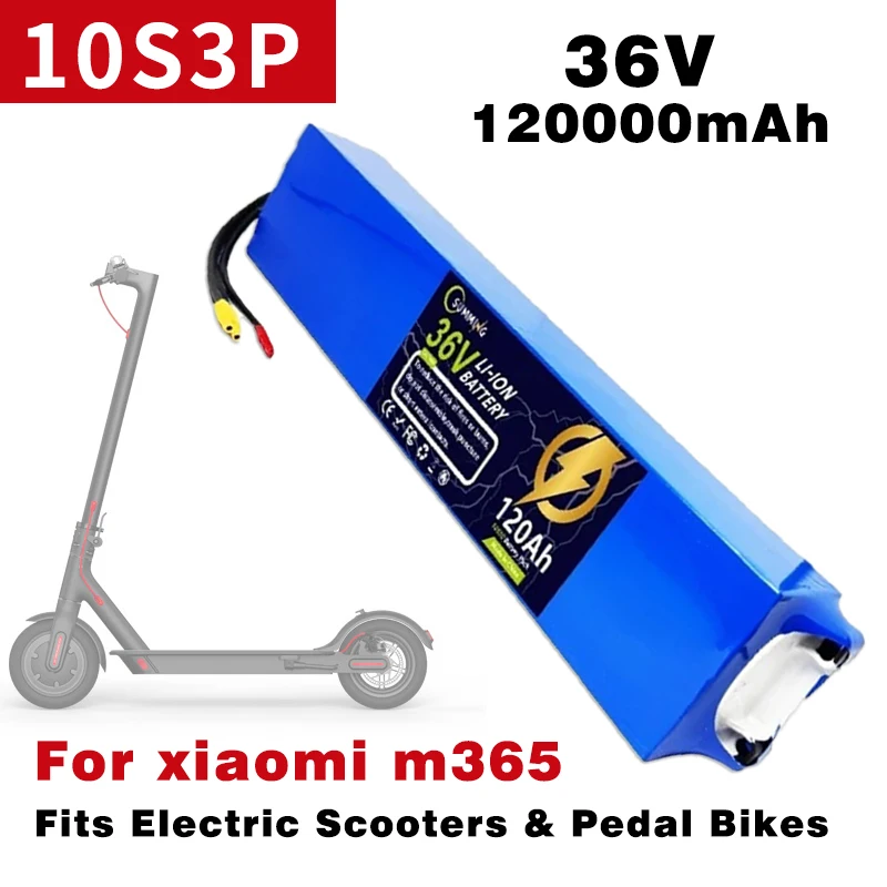 

10S3P 36V 120000mAh 36v Electric Scooter Battery Pack 18650 Lithium for M365 Electric Scooter 150w~750w Battery Scooter