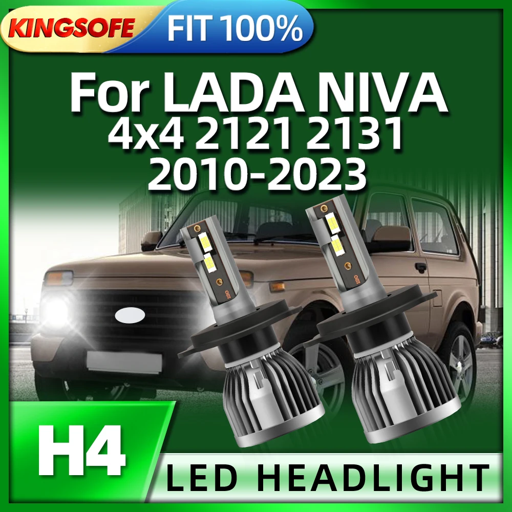 KIONGSOFE 26000LM Powerful Car Led Headlight H4 Bulbs For LADA NIVA 2121 2131 2010 2012 2013 2014 2015 16 17 18 19 20 21 22 2023