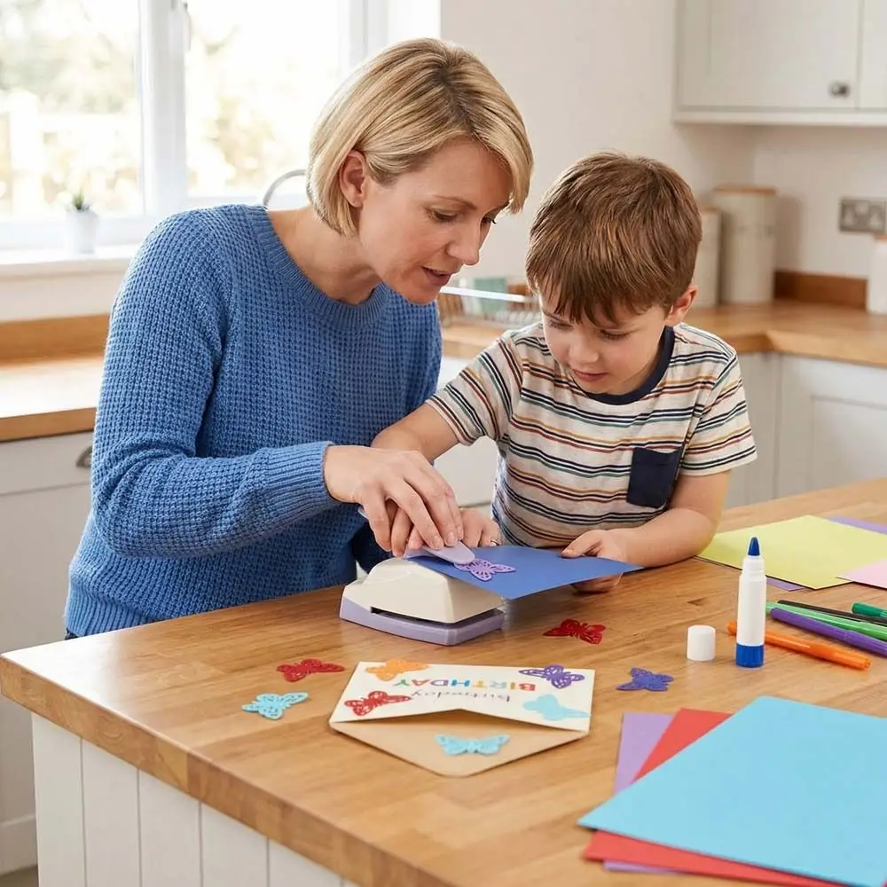 

Дырокол-бабочка для вырубки и тиснения, 3,8 см, для бумаги и карточек