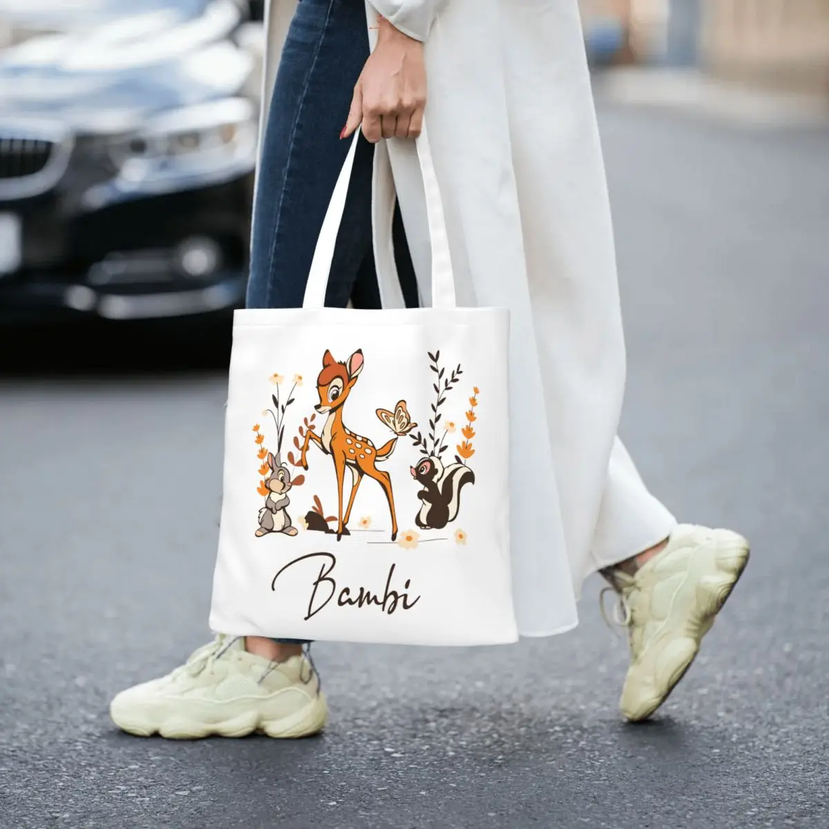 

Bambi Shopper Bag Designer Shoulder Bag Ladies Reusable Tote Bag Polyester College Student Handbags