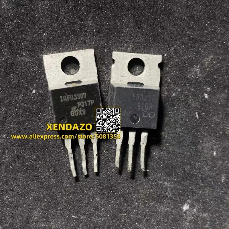 TRANSISTOR MOSFET IRF3307, IRFB3307, FB3307, 120A, 75V, 10 unidades por lote