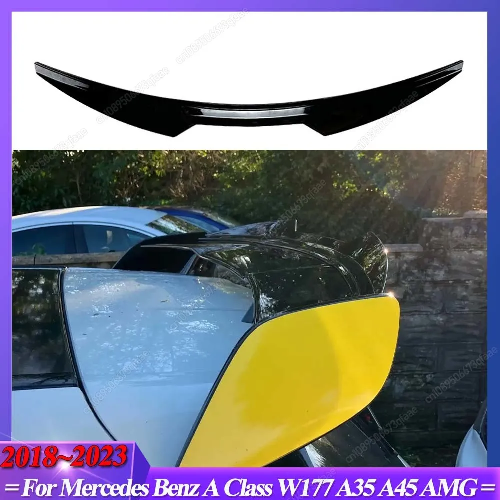 

For Mercedes Benz W177 A35 A45 AMG Hatchback 2018-2023 Rear Trunk Roof Spoiler Wing Lip Tail Tailgate Spoilers Body Kits Tuning