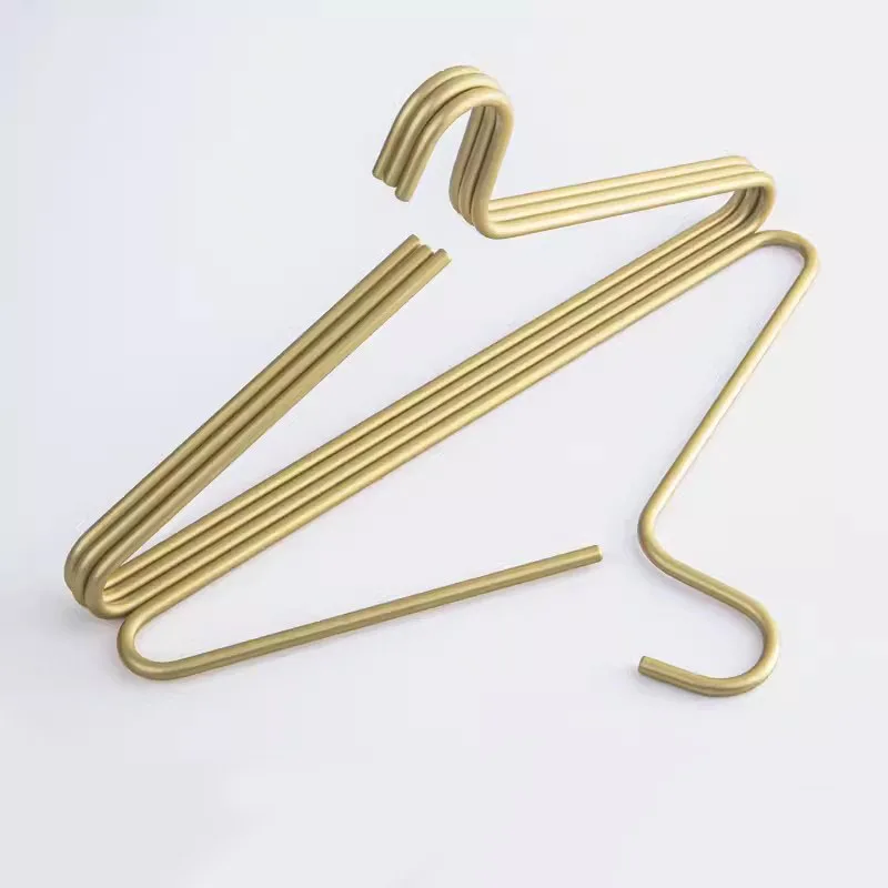 5pcs Solid Alloy Coat Hanger Seamless Durable Clothes Drying Hanger Clothing Storage Hanging Rack Wardrobe Space Saver Organizer