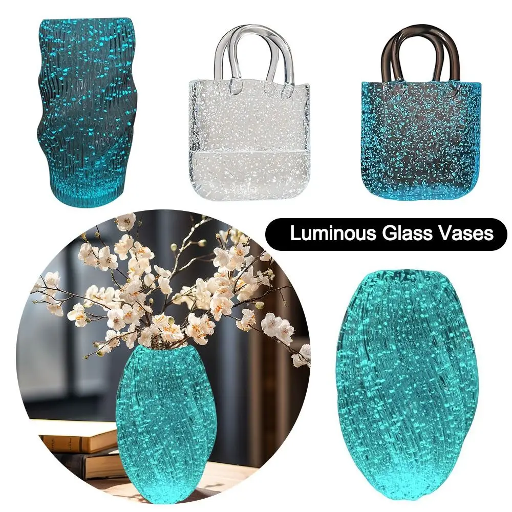 

Hotel Luminous Glass Vases Restaurant Handmade Fluorescent Vase Bubble Shopping Hydroponic Flower Flowers Decorative