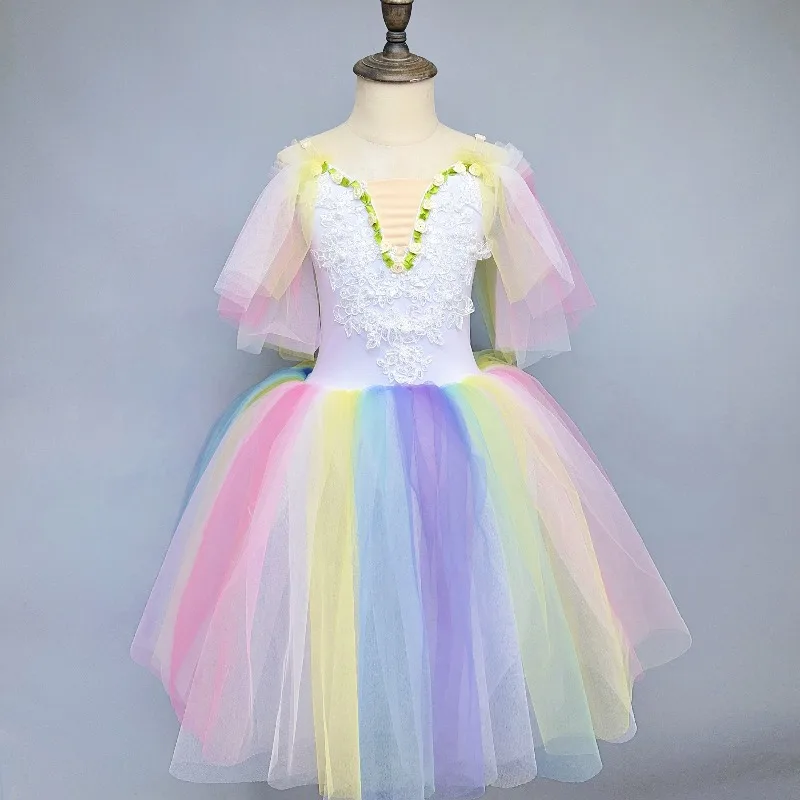 المهنية الباليه توتو فستان الفتيات الاطفال راقصة الباليه زي حفلة الباليه أزياء رقص في سن المراهقة الفتيات قاعة الرقص ملابس الباليه الاطفال #1