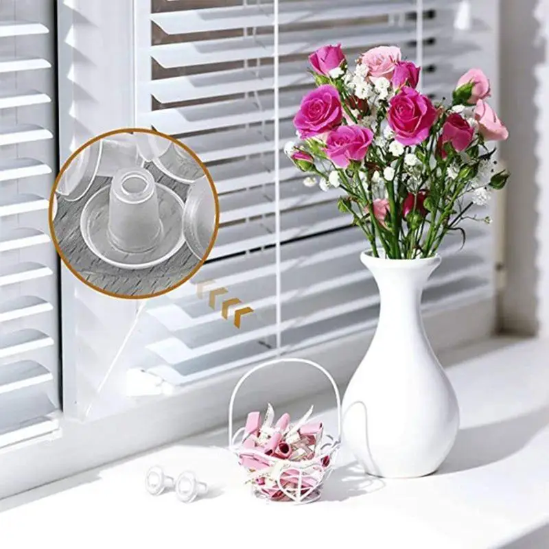 62KD 10 Pcs Blind Lower Rod Hook Transparent Positioning Plug Accessories