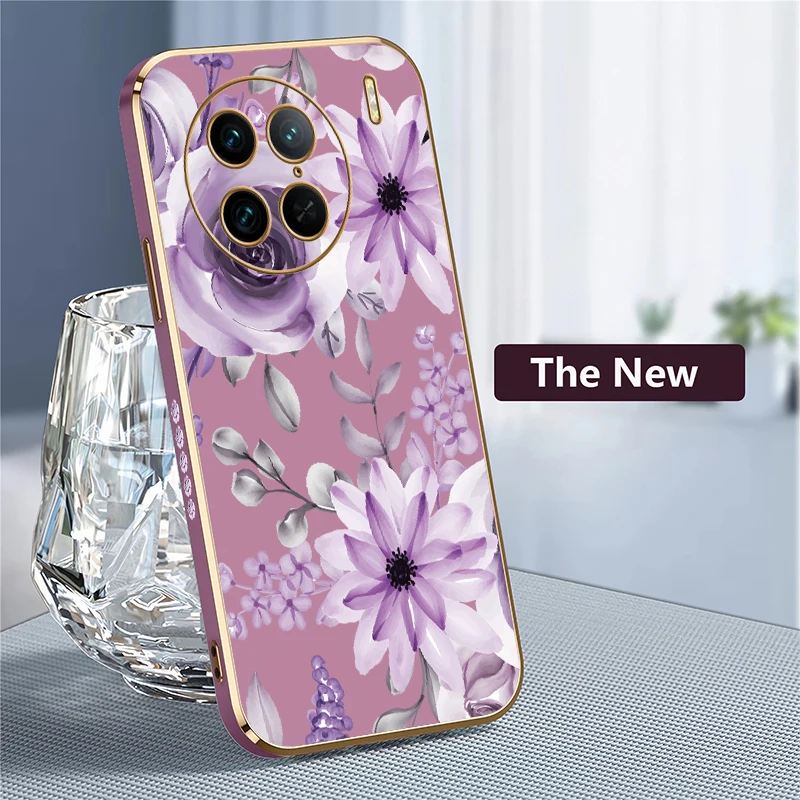 جراب هاتف لهاتف Vivo Y100 5G Y73 Y53S Y55S Y72 Y71 Y70 Y67 Y77E Y95 Y93 Y91i Y81 Y78 غطاء مطلي مضاد للصدمات