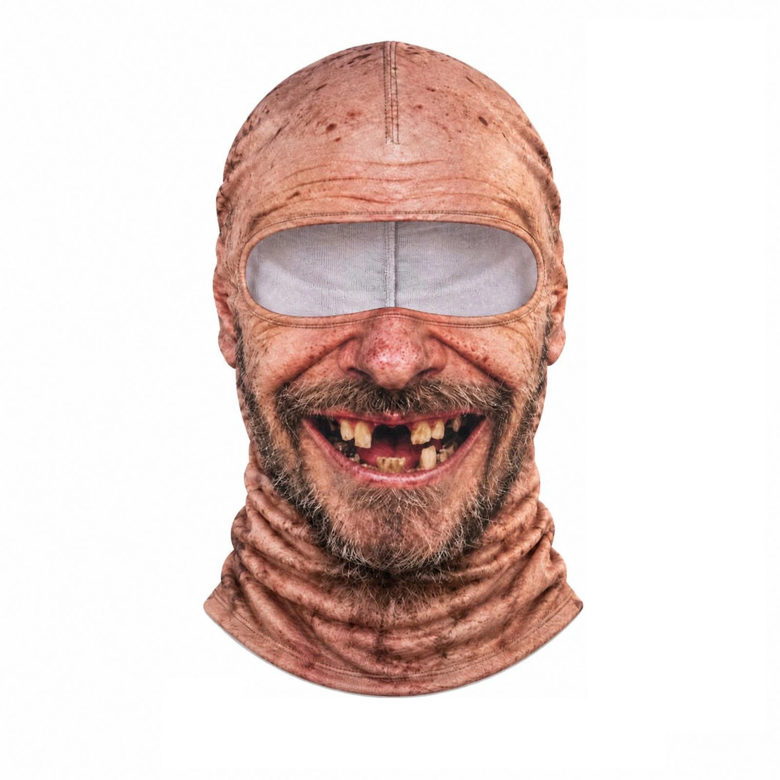 3d Realistic Balaclava Breathable Face Mask Sun Protection Full Face Neck Protection Old Man Headgear Outdoor Cycling Neck 2026