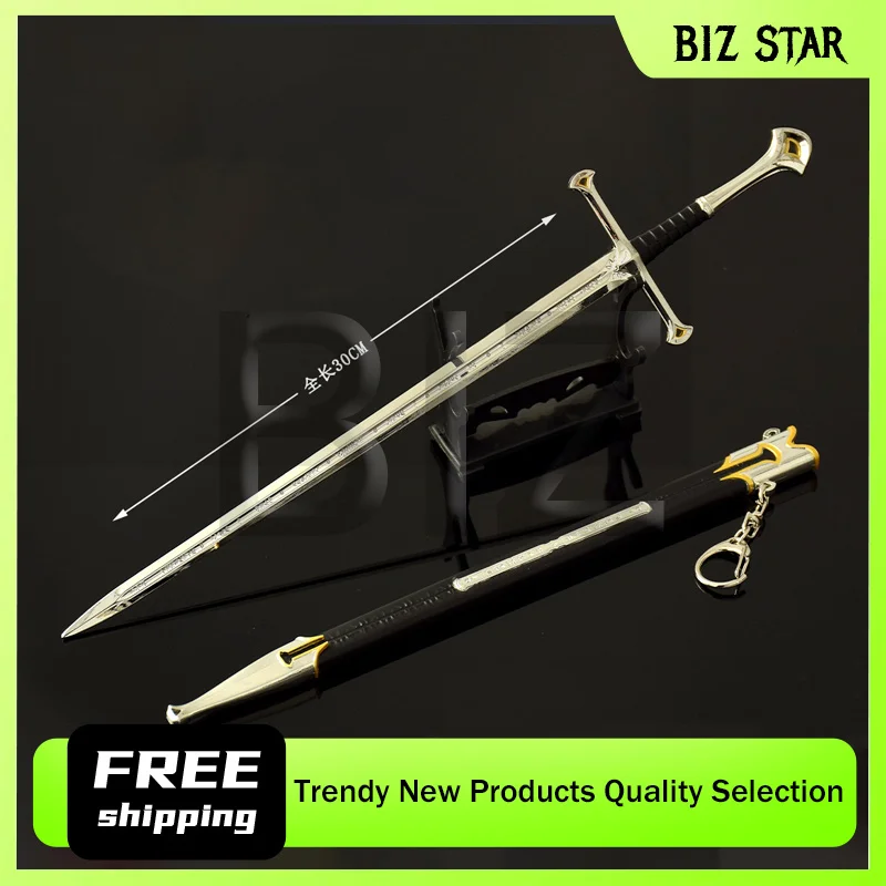 30cm/11.81in ragnarok filme e periféricos de tv nasir espada com bainha armas modelos espada medieval metal artesanato ornamentos brinquedo do menino