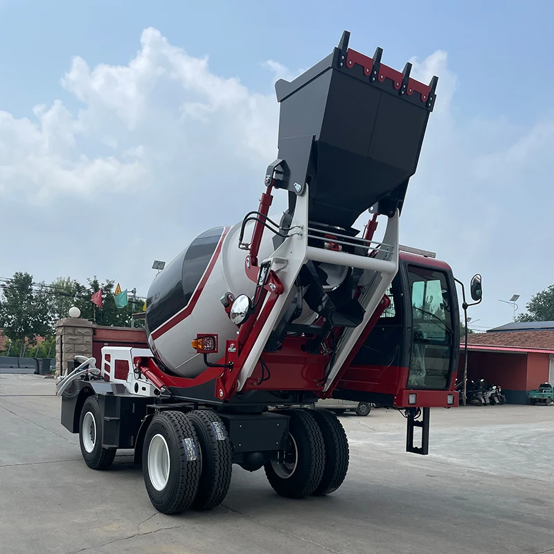 Construction Machinery Mini Concrete Pump Truck Self Loading Cement Mixer Machine Engine Motor Gearbox Gear-High Efficiency 24V