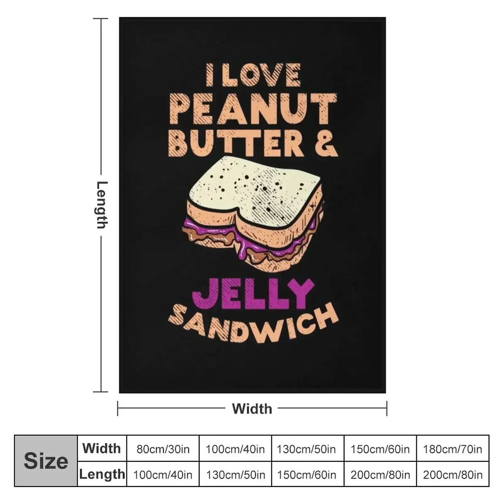 I Love Peanut Butter And Jelly sandwich Throw Blanket Nap Plaid Decorative Sofas Decoratives Soft Plaid For Sofa Thin Blankets