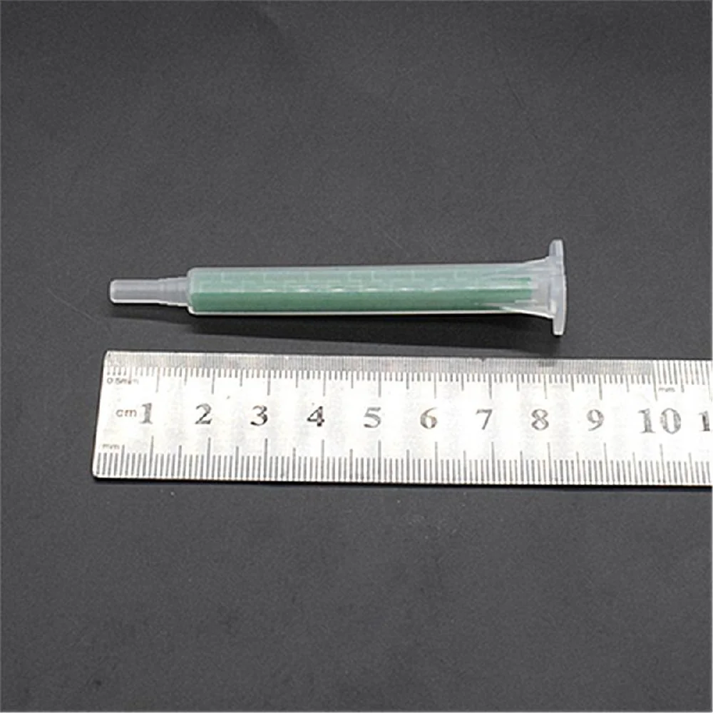 2 Stück Schwarz 1:1 Kleber 50 ml Epoxidharz AB Klebstoffe -50 ℃ -120 ℃ & 5 Stück statische Mischerdüsen und 50 ml AB-Klebepistolen-Spenderwerkzeuge – Detail 7