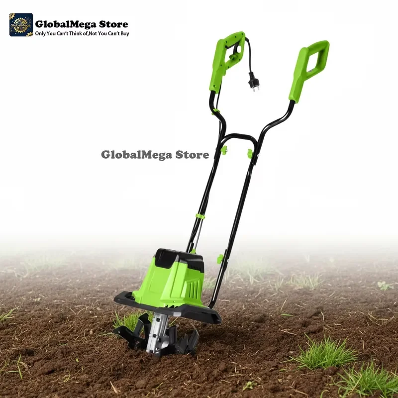 2026 Latest 1000W Electric Tiller Cultivator for Garden Farming Small Plot Soil Loosening Weeding Plowing Mini Agricultural
