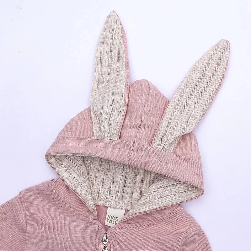 Vestiti del bambino inverno caldo con cappuccio tutina bambino simpatico cartone animato coniglietto pagliaccetti neonati maschi ragazze tute comode