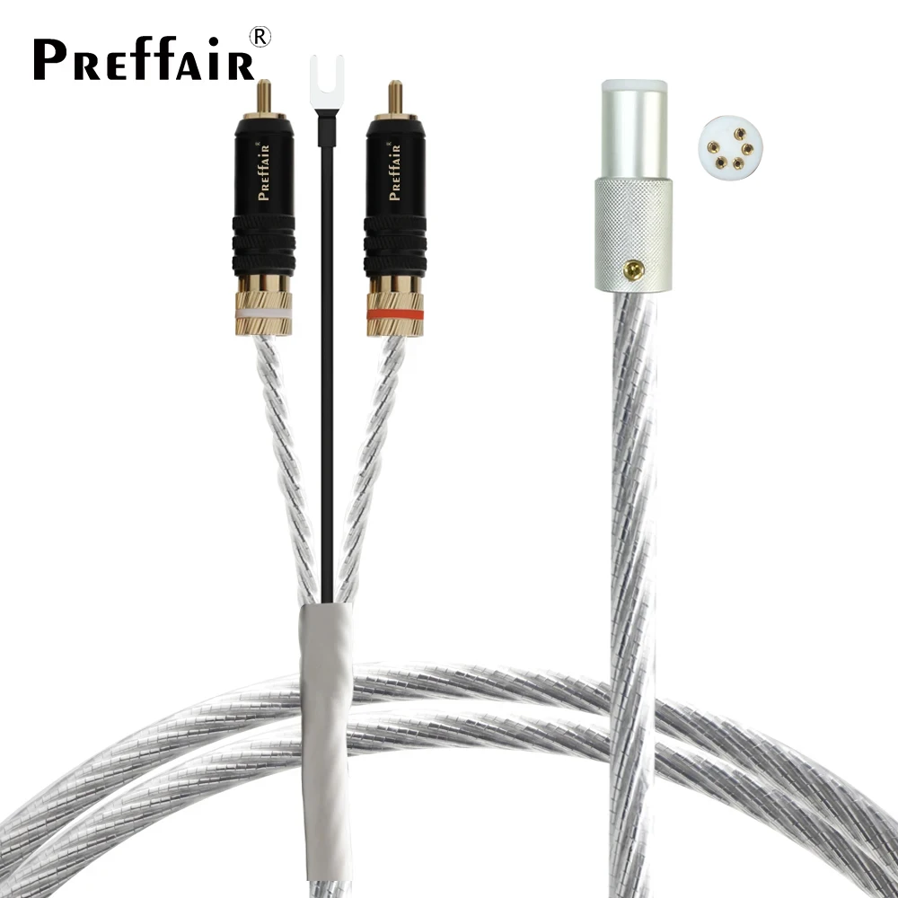 Preffair wysokiej jakości ODIN Tonarm kabel Audiophile Sliver 5 Pin DIN na RCA Phono kabel LP gramofony drut Signla kabel