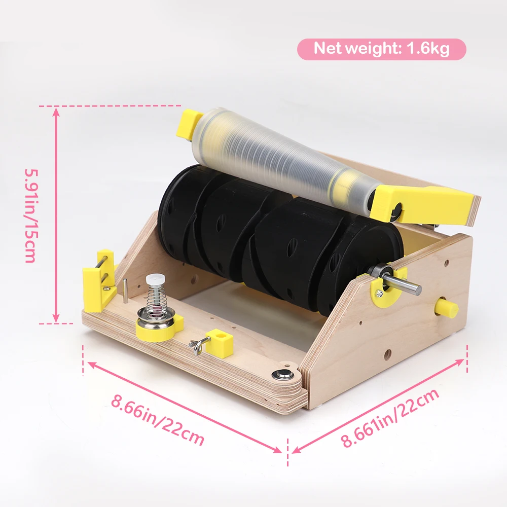 

Automatic Yarn Winder Electric, Wood DIY Portable Rotating Thread Holder, Motor Cone Winding Machine for Knitting