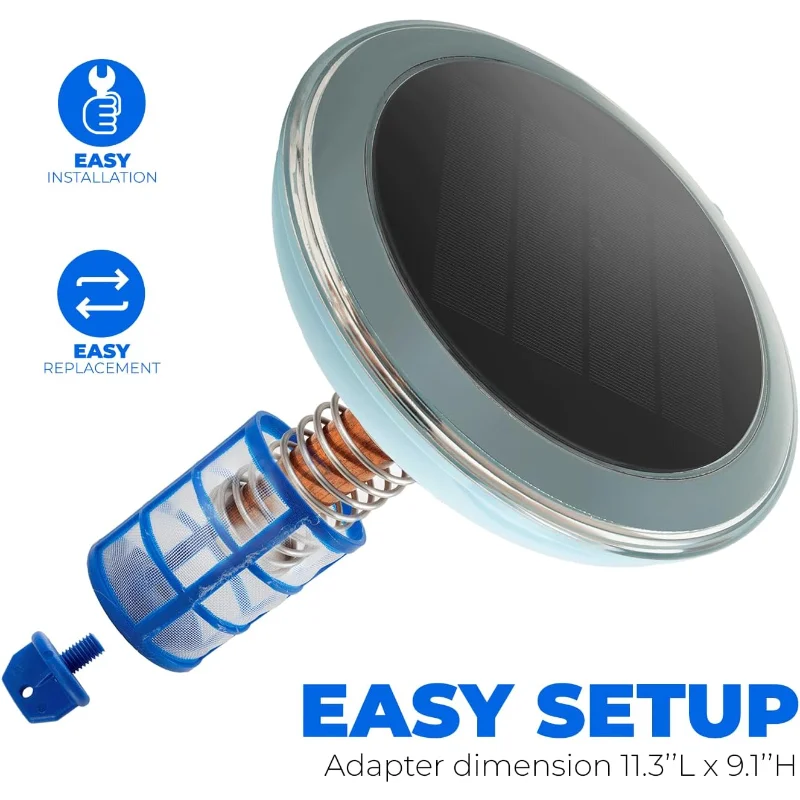 XtremepowerUS Solar Swimming Pool Clarifier Reduce Chlorine up to 30,000Gal Prevent Cloudy Water Purifier