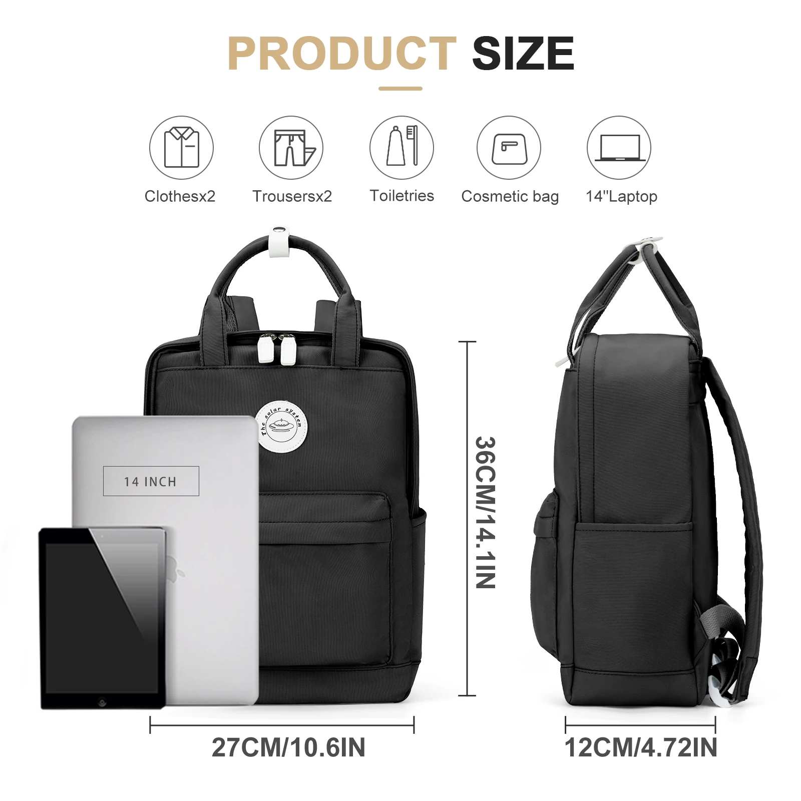 School Backpack Girls Teenage Women 14 Inch Laptop Anti Theft Work Backpack School Nurse Backpack mochilas juveniles adolescente