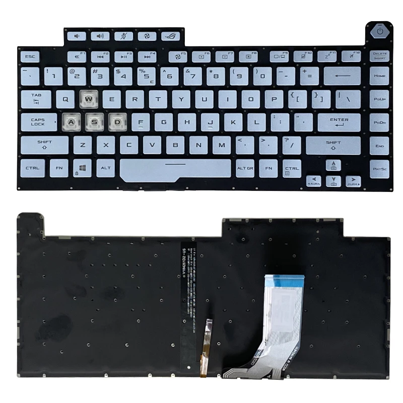 NEW US English keyboard backlight for ASUS ROG Strix G531 G531GW G531GT G531GV G531G G512 keyboard Silver