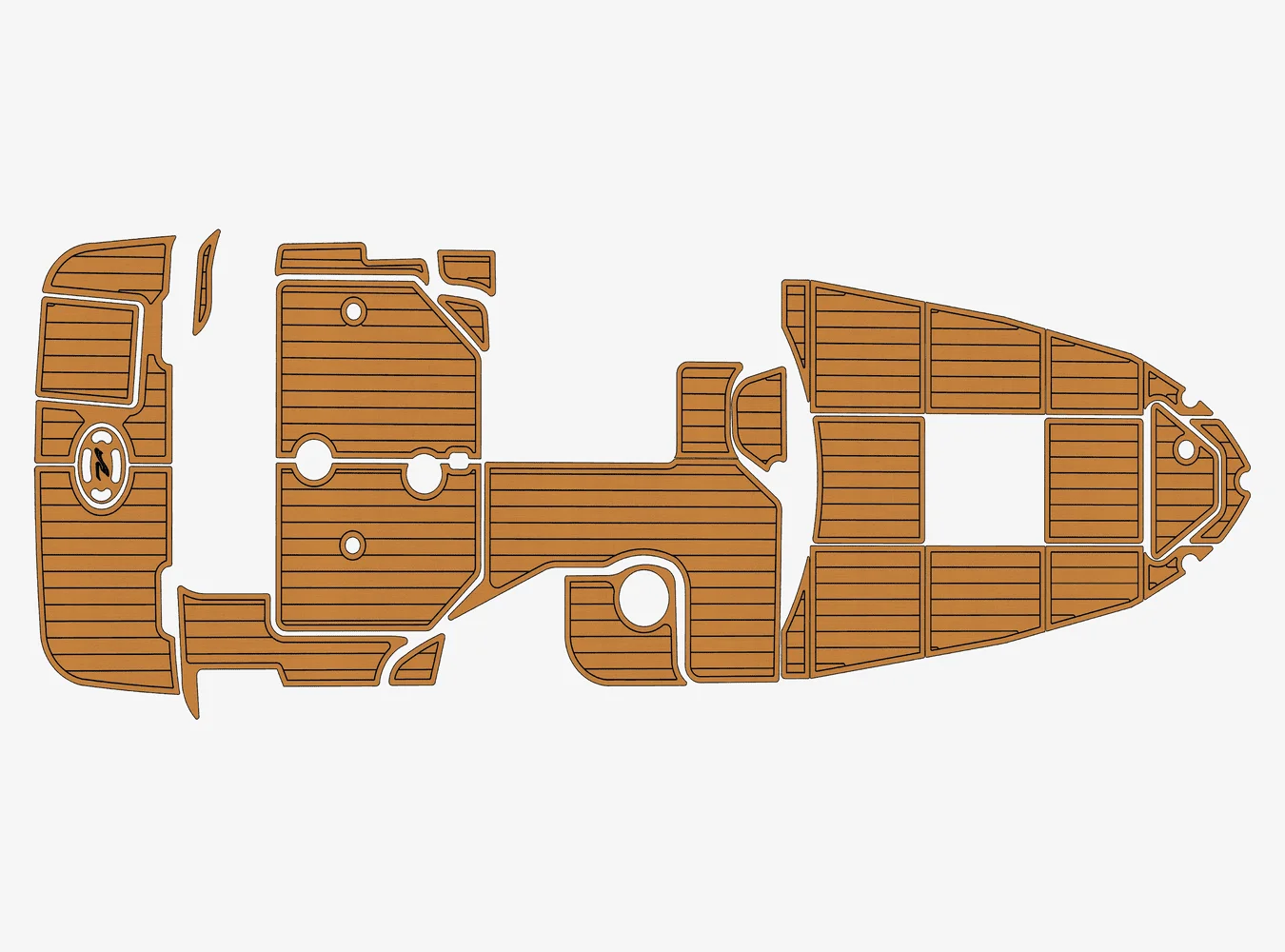 

2001-2004 Sea Ray 240 Sundancer 1/4" 6mm EVA foam Non-Slip PVC Teak Decking marine Mat seadek aqua carpet Marine Floor