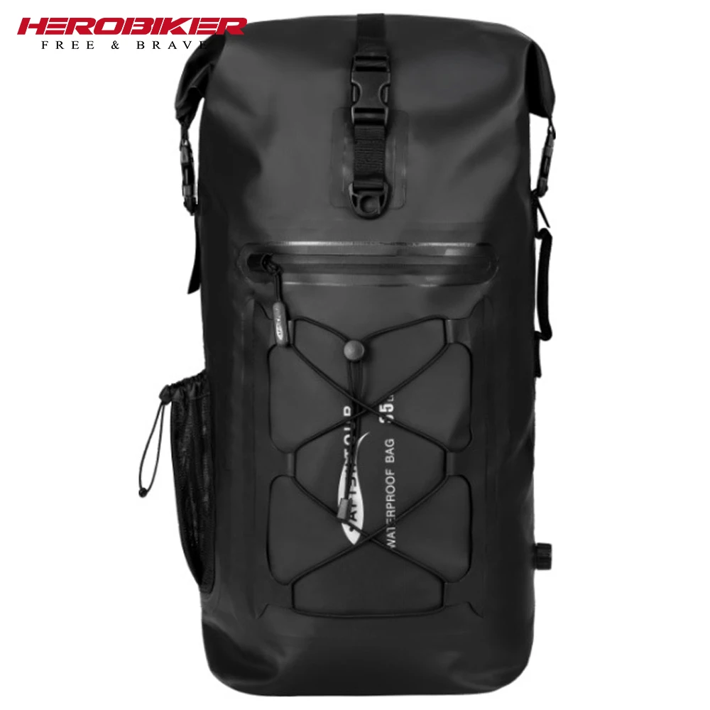 35L Motorcycle Waterproof Tail Bags Multi-functional Backpack Wearableear Bag For Motorcycles Large Capacity PVC Motorcycle Bag