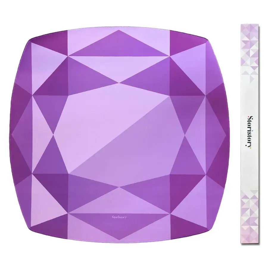 

Коврик для маджонга 33, противоскользящая игровая поверхность с фиолетовыми драгоценными камнями для американских столов для маджонга, настольных игр для карты-ампер