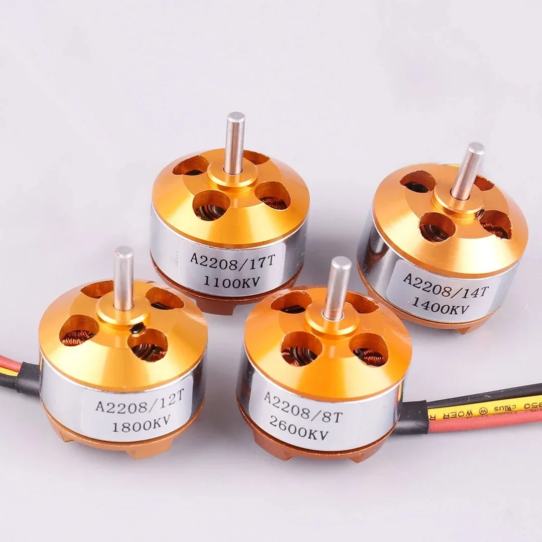 A2208 2208 Motore Brushless KV930/KV1100/KV1200/KV1400/KV1800/KV2200/KV2450/KV2600/KV2700 per Droni, Ala Fissa, Auto e Barche RC