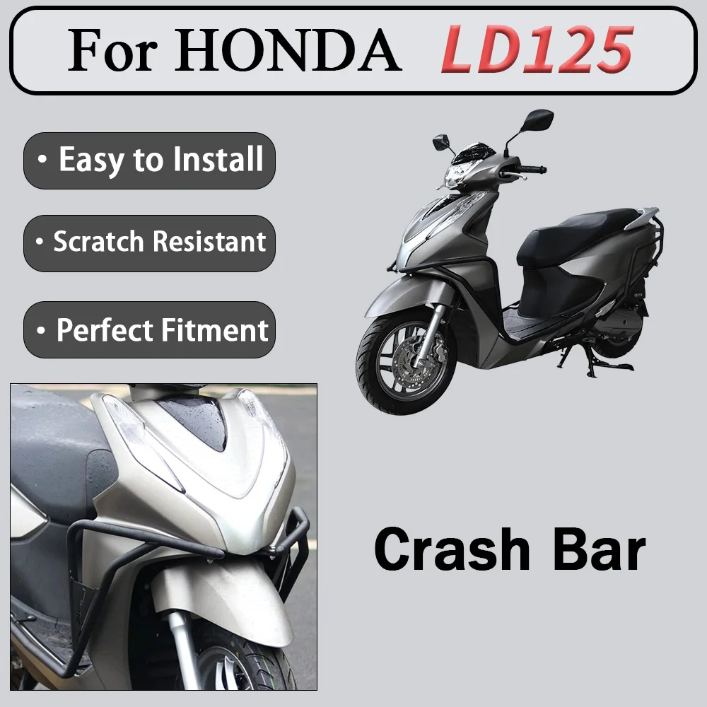 For Honda LD125 Full Surround Crash Bars Front And Rear Thickened Tubular Safety Bumpers Direct BoltOn Installation for Scooters