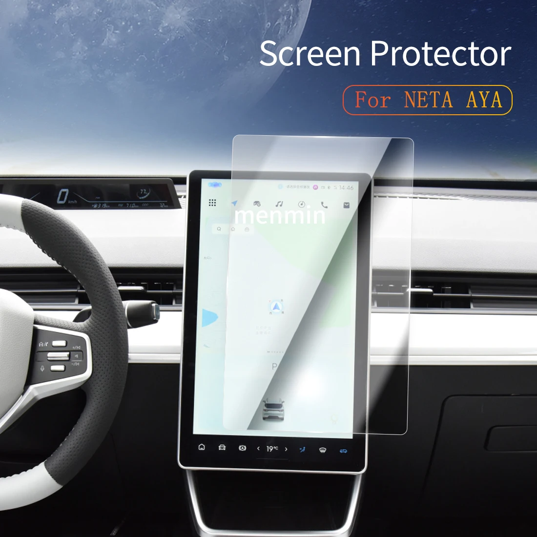 

Car Stickers Dash Carplay Mirror Screen Protector Display Tempered Glass Protective Film Vehicle For24 nezha NETA AYA