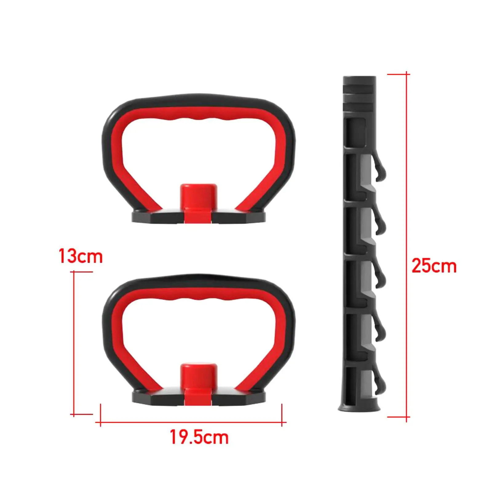 Weight Adjustable Kettlebell Handle with Base for Plates Dumbbell Grip Gym Hand Grips for Full Body Training Exercise Equipment - view 4