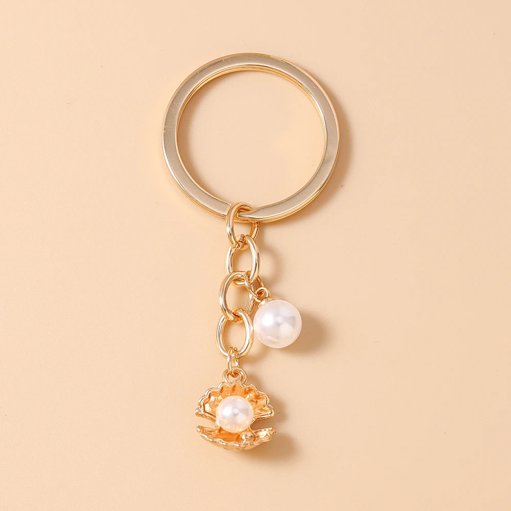 Aihua Niedlicher Strand-Muschel-Schlüsselanhänger für Frauen und Mädchen Schlüsselring-Anhänger für Handtaschen-Deko DIY Handgemachter Schmuck Schlüsselkette Geschenke – Detail 7