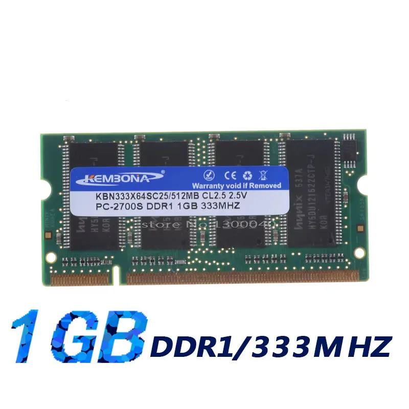 KEMBONA apoyo placa base DDR1 512MB 333mhz ram de memoria para computadora portátil