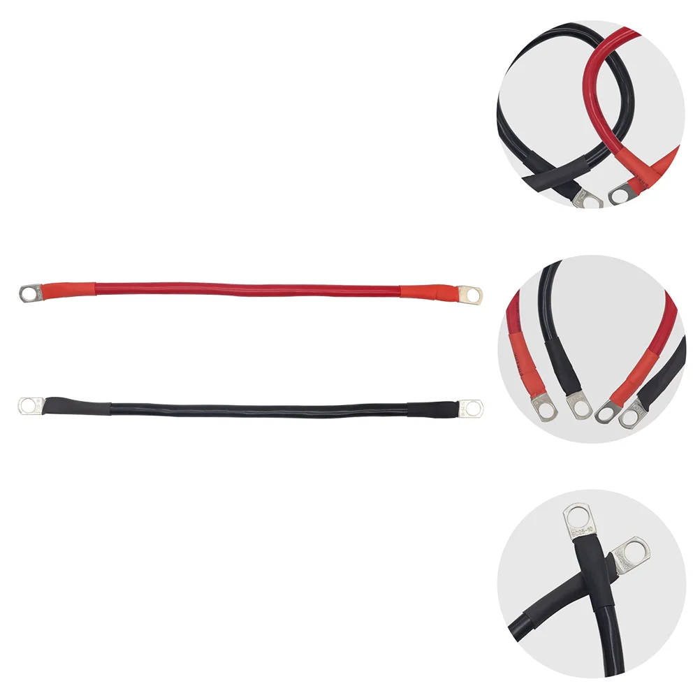 

2 Pcs Charging Cable 4awg Batteries Vehicle Inverter Cables Rubber Power