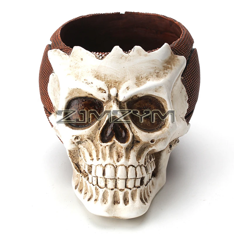 Skull Basketball Storage Box Ornaments Home Office Table Sport Decor Makeup Organizer Pen Holder Flower Pot Jewellery Box Gift