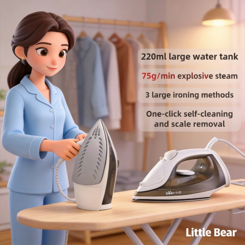 Compact Handheld Household Wet Dry Garment Steamer Vertical Clothes Wrinkle Removal Appliance