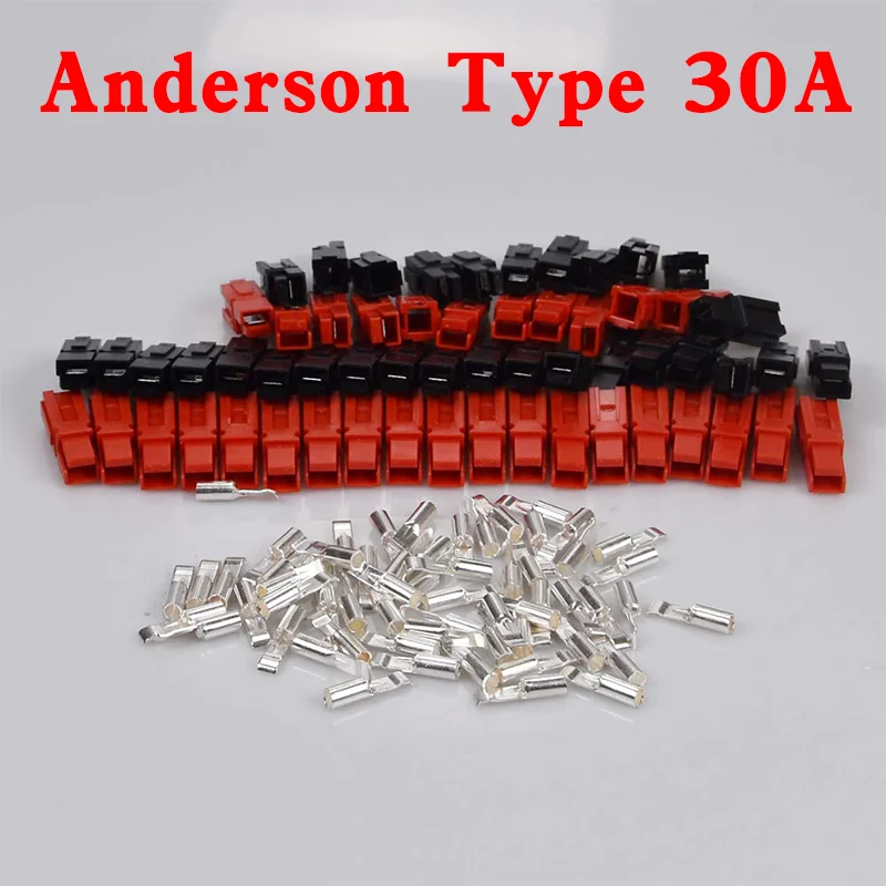 200/100/40/20/10 Stuks Anderson Plug 30A Amp 600V Power Marine Connector pole Voor Anderson Powerpole Grijpende Plug Terminals