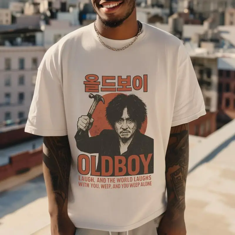 Oldboy camiseta culto icônico coreano suspense neo noir fã de filme