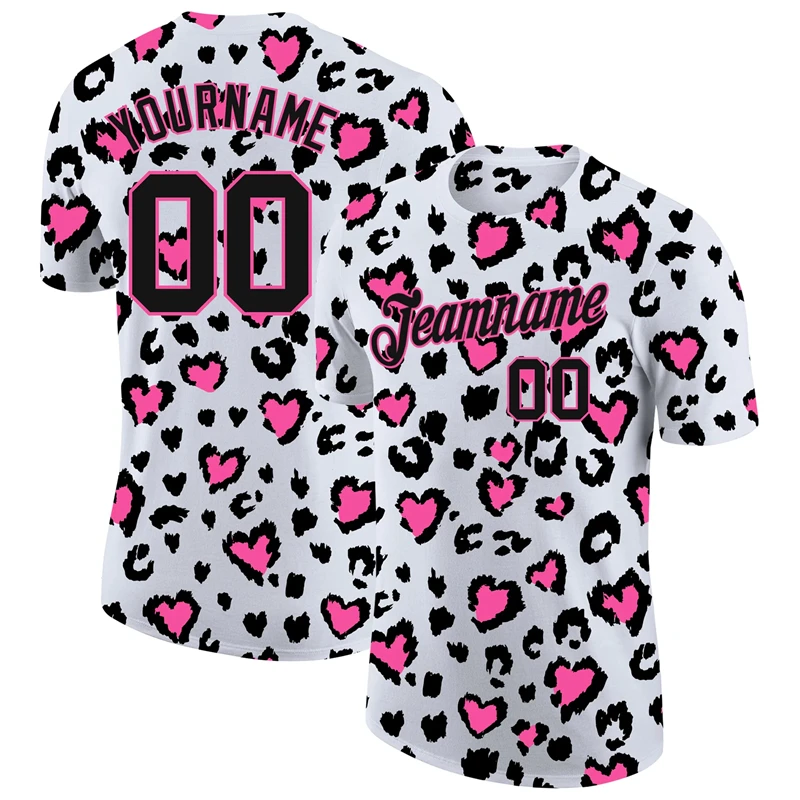 Animal Leopard Spots Customized Jersey T-shirt For Men Women Personality New 3D Print Custom Name Team Name Summer Sport Uniform