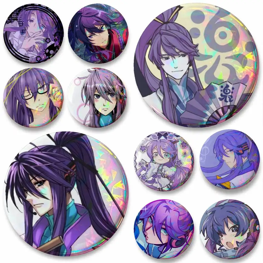Cute Virtual Singer Kamui Gakupo Badge Tinplate Meme Round Brooch For Hat Bag Creative Lapel Jewelry Accessories Gifts
