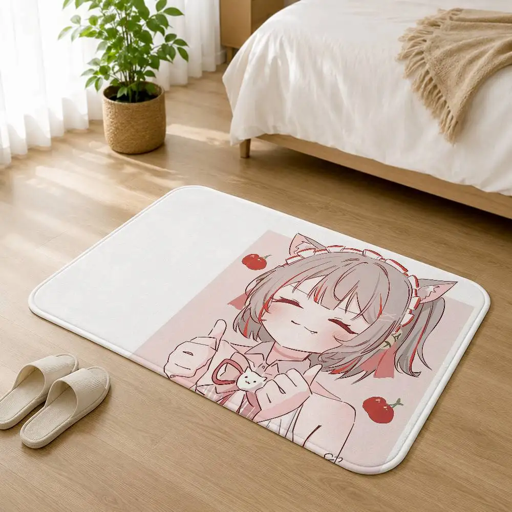Kawaii N-Neneko Mashiro S-StelLive Short Plush Anti-Slip Rug Soft Machine Washable Floor Mat Home Decor