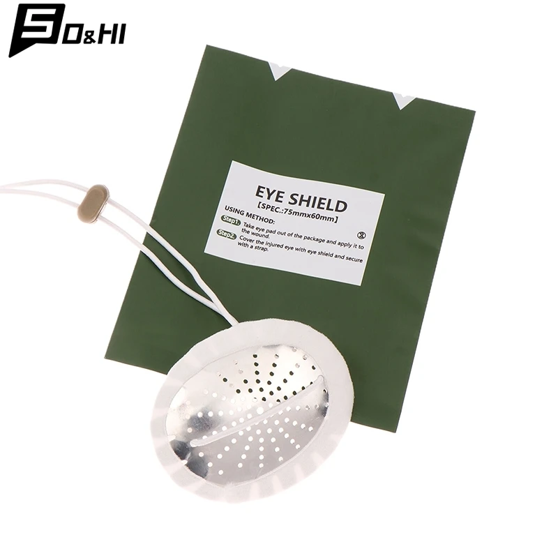 1Pcs First Aid Aluminum Rigid Eye Shields Tactical Medical Ophthalmic Eye Shield With Holes Disposable For First Aid Kit Edc