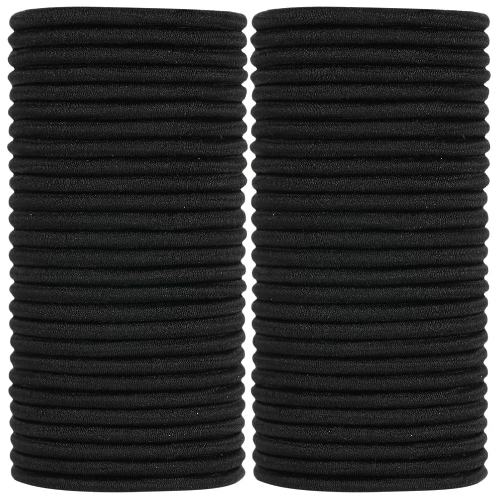 

No-Damage Hair Ties Bulk Pack – Soft 4mm Elastic Bands for All Hair Types